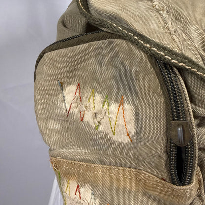 Y2K Vintage Diesel Distressed Canvas Backpack – Slouchy Cargo Rucksack