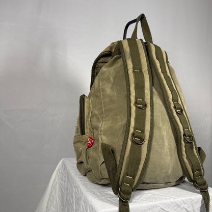 Y2K Vintage Diesel Distressed Canvas Backpack – Slouchy Cargo Rucksack