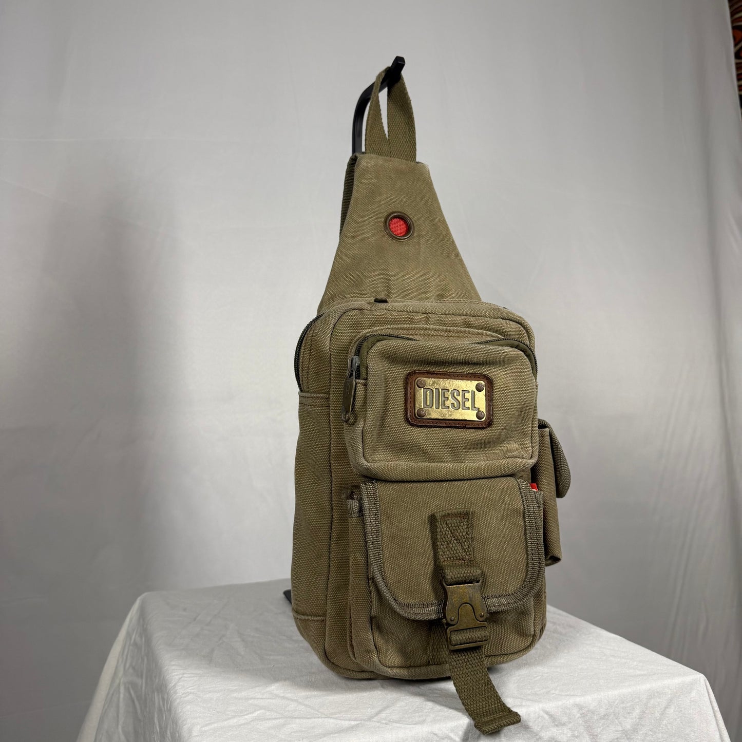 Vintage Diesel Sling Bag Y2K Canvas Utility Crossbody