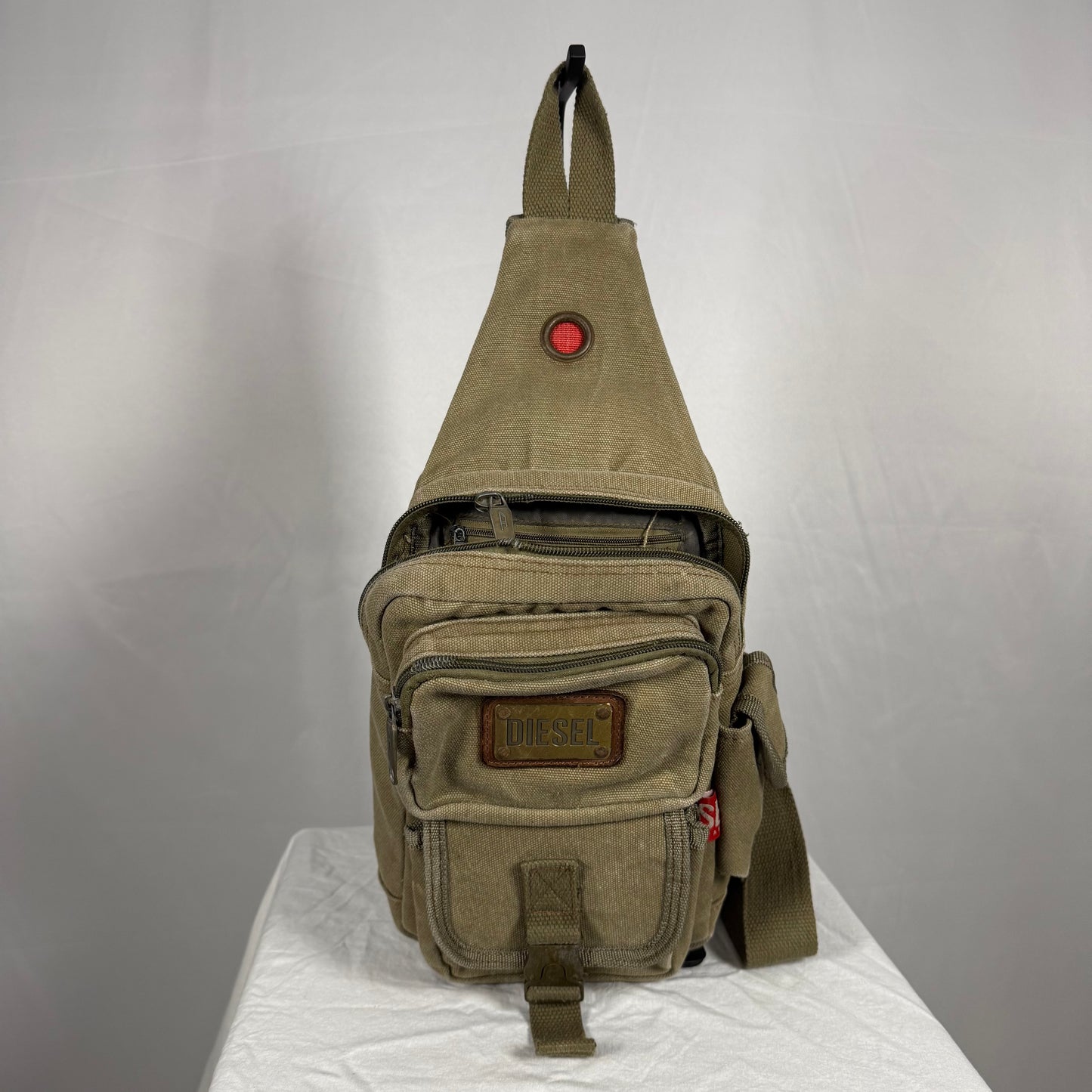 Vintage Diesel Sling Bag Y2K Canvas Utility Crossbody