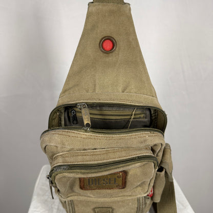Vintage Diesel Sling Bag Y2K Canvas Utility Crossbody