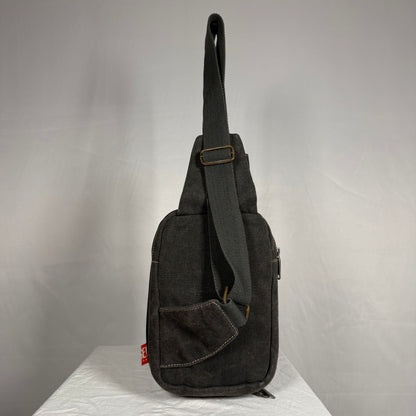 Vintage Diesel Sling Bag Y2K Canvas & Leather Utility Crossbody