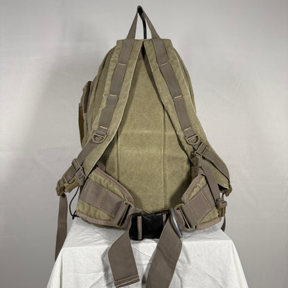 Y2K Vintage Diesel Utility Cargo Backpack – Canvas & Leather Multi Pocket Bag