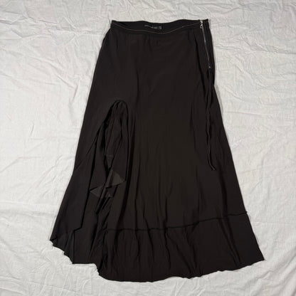 Y2K Vintage Marithé + François Girbaud Deconstructed Ruffle Wrap Skirt – Asymmetrical, Draped