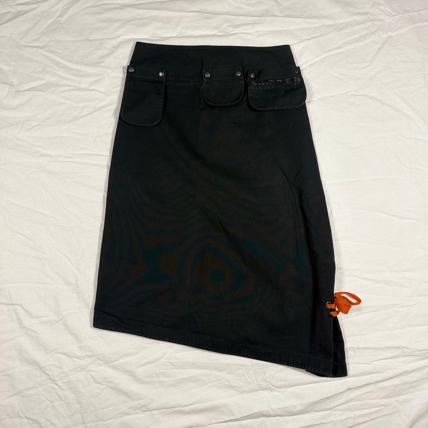 Y2K Vintage Cop Copine Asymmetrical Utility Skirt – Detachable Pocket Detail