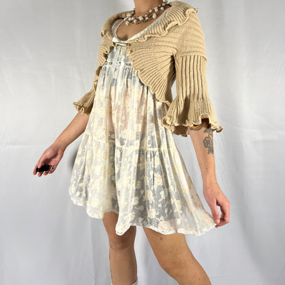 Y2K Donatzelli Chunky Knit Cardigan – Safety Pin Closure