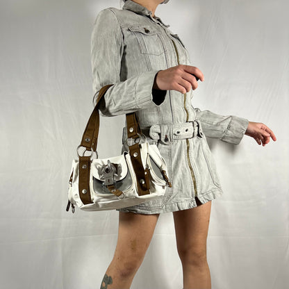 Y2K George Gina &amp; Lucy Patent Vinyl Baguette / Bowler Bag – Hardware Utility