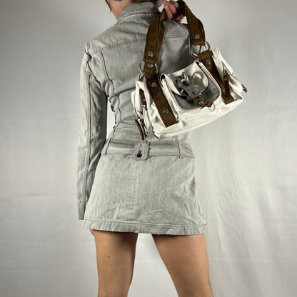 Y2K George Gina &amp; Lucy Patent Vinyl Baguette / Bowler Bag – Hardware Utility