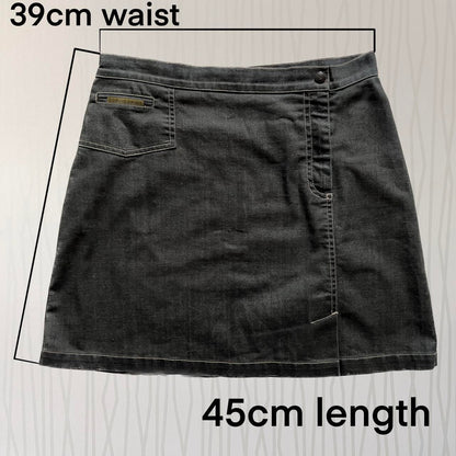 Y2K Cop Copine Asymmetrical Utility Skirt – PVC Logo Detail