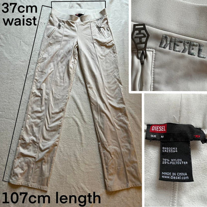 Y2K Diesel Tracksuit Two-Piece Set – Cream & Lime