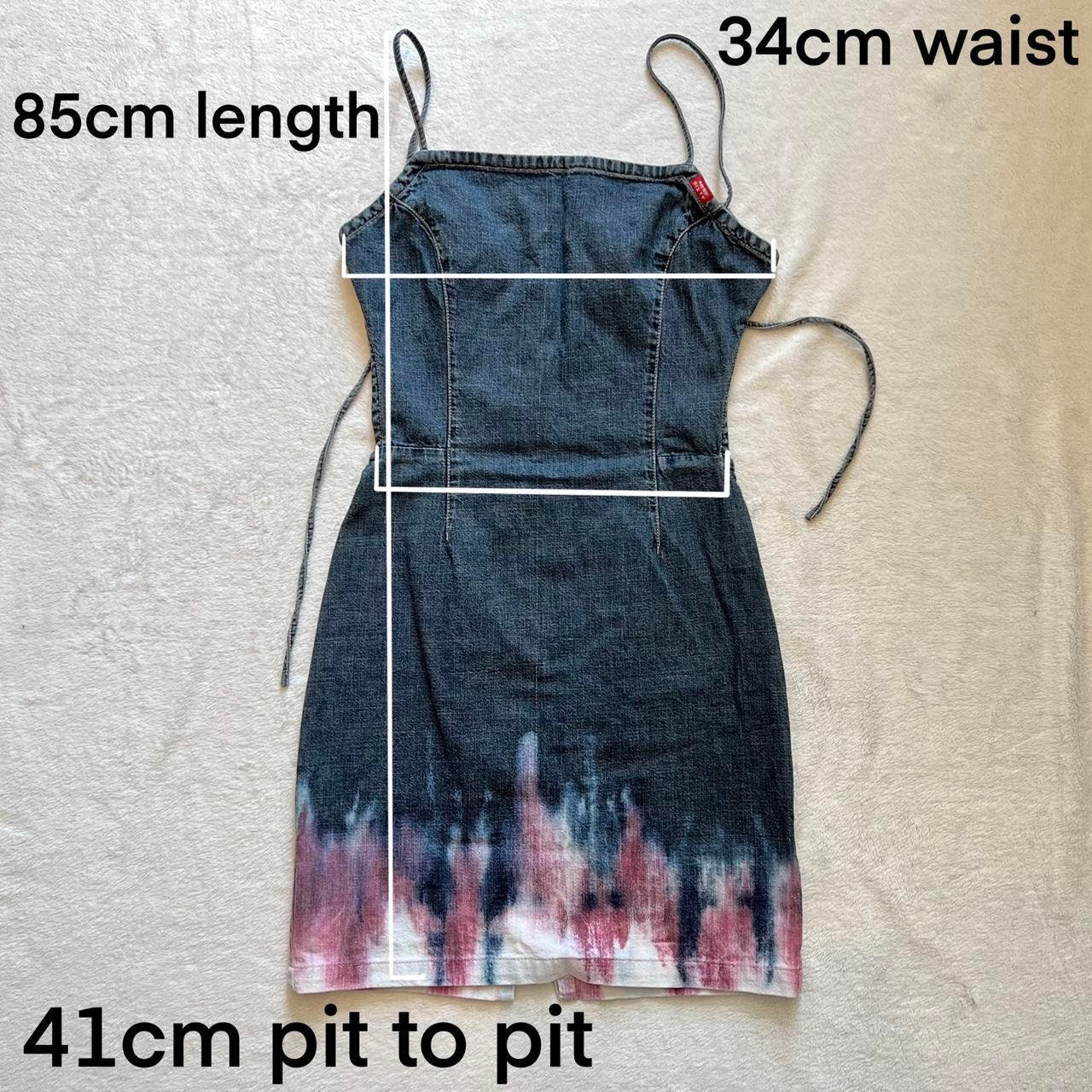 Miss Sixty Dress 90s Tie Dye Retro Backless Denim Mini Dress