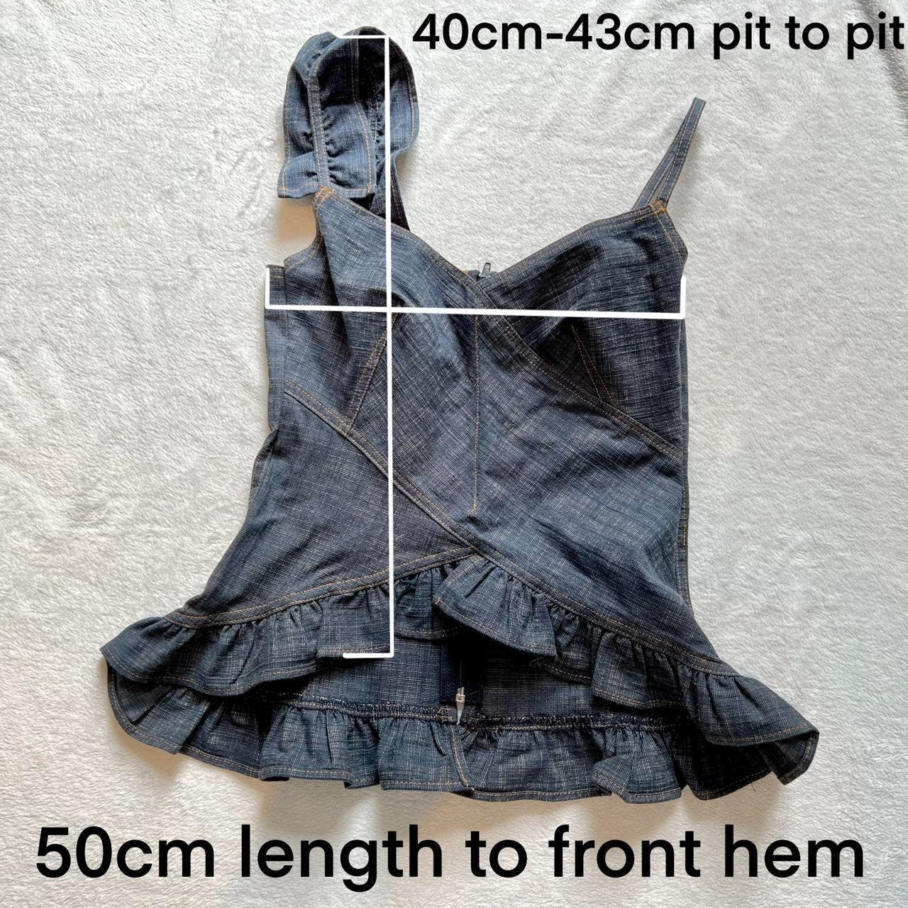 Y2K Bustier Top French Cottonade Sculptural Asymmetrical Avant Garde Denim Bustier Top