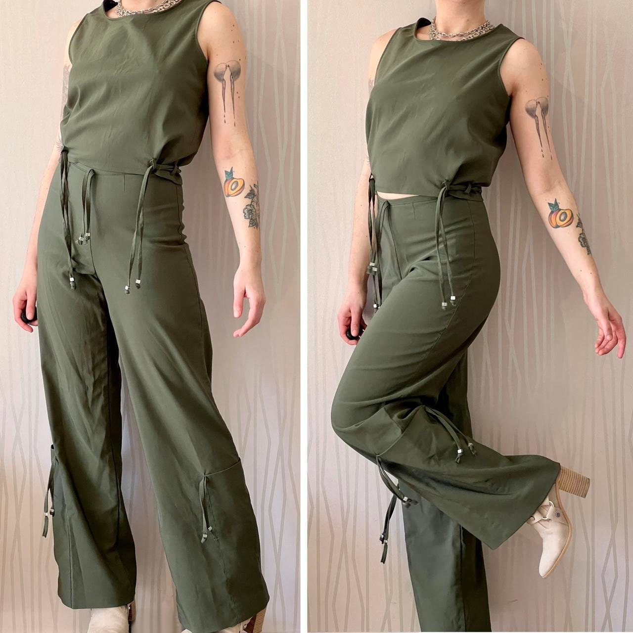 Biche De Bere Top & Pants Set Cyber Techwear Utility Subversive Two Piece Set Pantsuit Matching Set