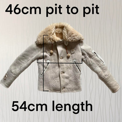 Y2K Diesel Shearling Penny Lane Coat – Embroidered Details