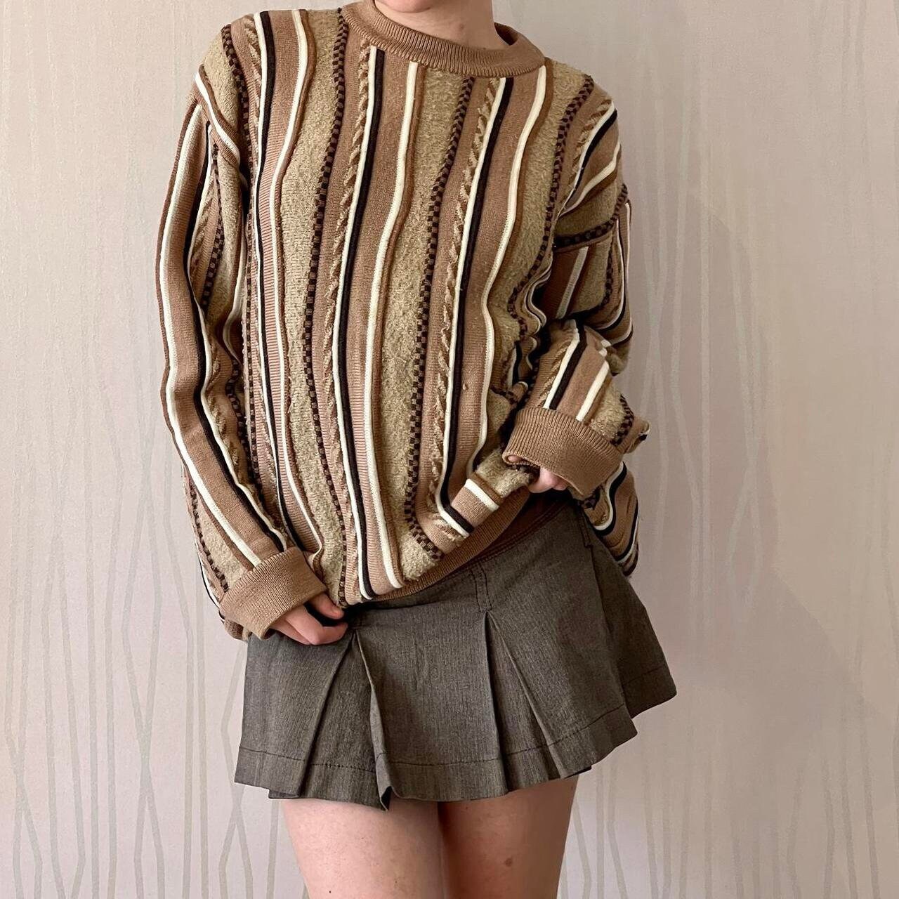 80’s Oversized Fairy Grunge Neutral Subversive Wool Blend Sweater