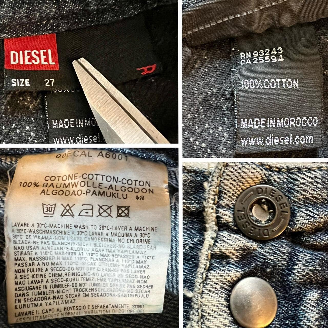 Diesel Y2K Cyber Techwear Denim Micro Mini Skirt