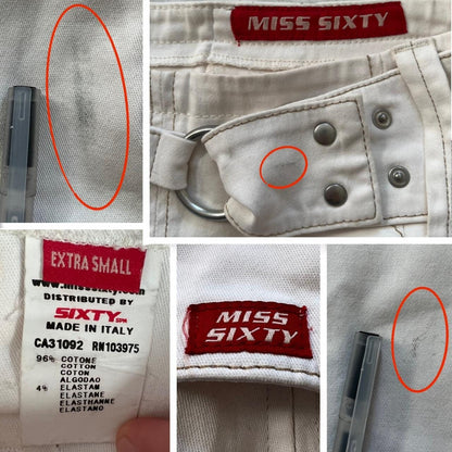 Y2K Miss Sixty Pleated Mini Skirt with Hardware Belt