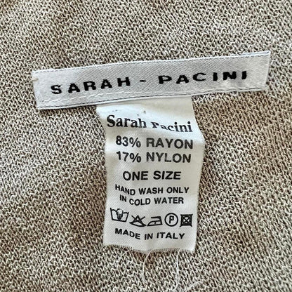 Y2K Sarah Pacini Tie-Front Knit Cardigan – Asymmetrical Fold Collar