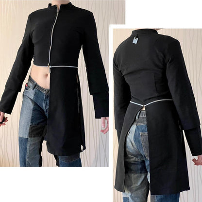 Late 90s / Early Y2K Biche de Bère Zip-Off Jacket Top – Modular Tunic