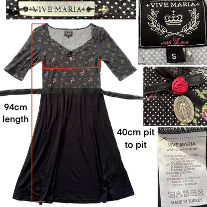 Y2K Vive Maria A-Line Dress – Lace Sweetheart Neckline