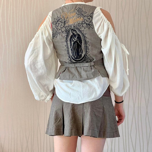 Vive Maria Vest Embroidered Academia y2k Coquette Whimsigoth Waistcoat Vest