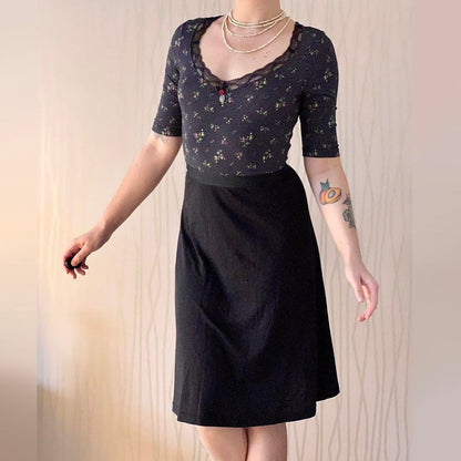 Y2K Vive Maria A-Line Dress – Lace Sweetheart Neckline