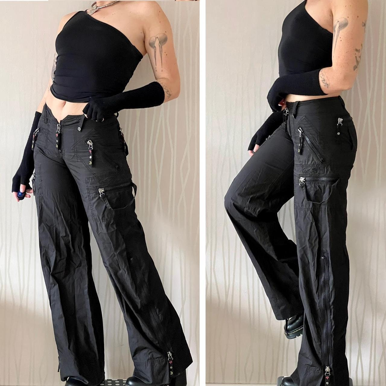 Vintage Diesel Cargo Pants Utility Techwear Gorpcore Rave Low Rise Pants