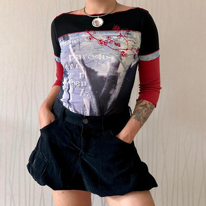 Y2K Miss Sixty Corduroy Balloon Mini Skirt – Cargo Detail