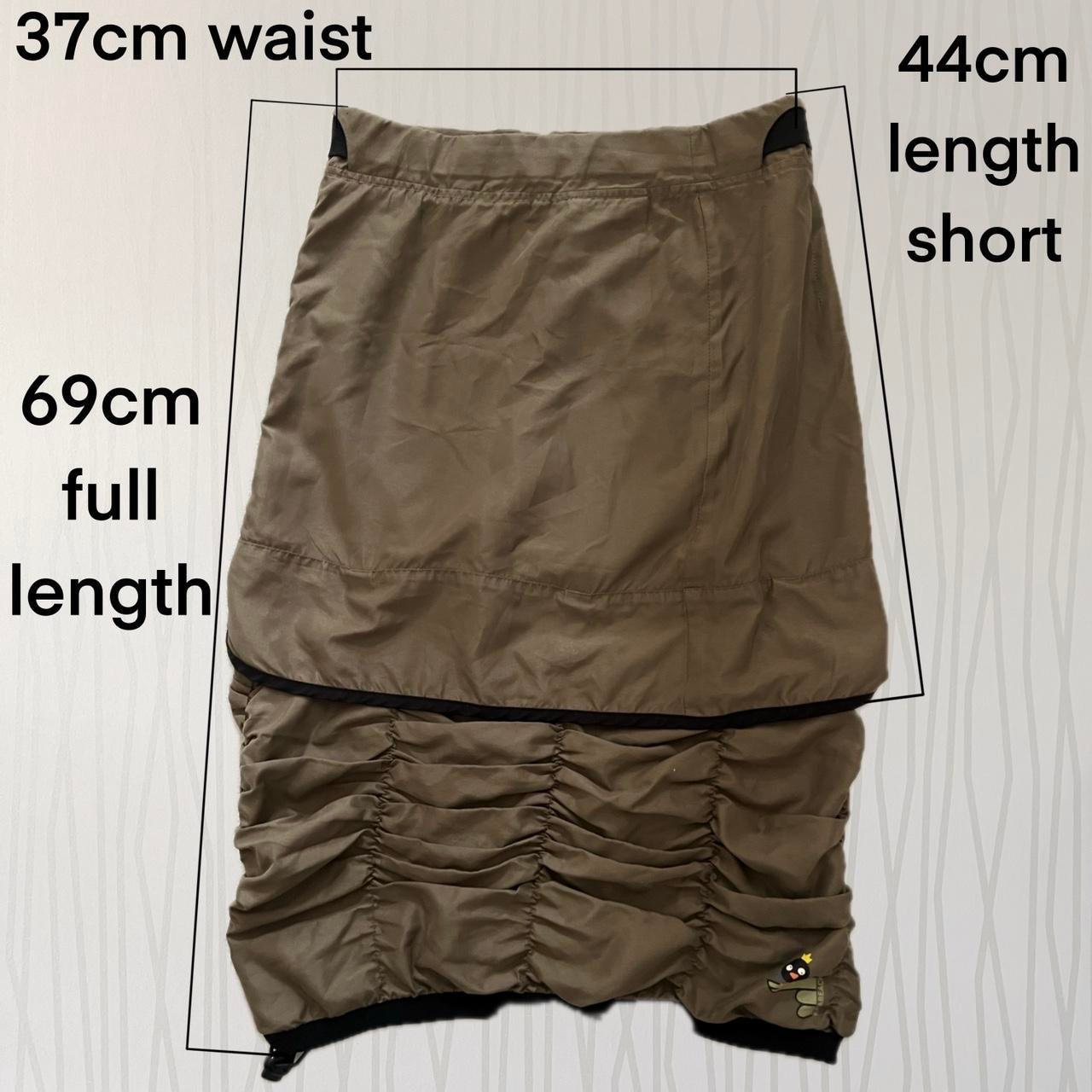 Kanabeach Skirt Y2K Modular Techwear Utility Gorpcore Snap off Gathered Parachute Skirt