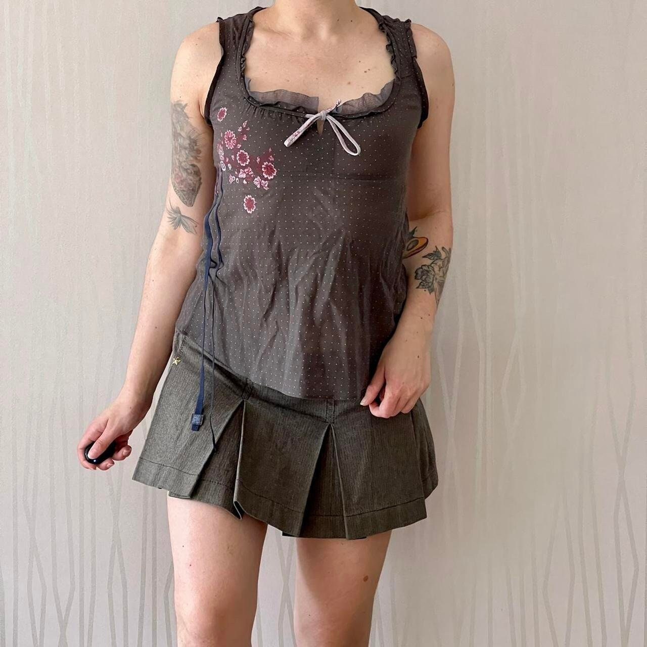 Cop Copine Top Y2K Coquette  Milkmaid Babydoll Top Ethereal Balletcore Tank Top