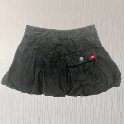 Y2K Miss Sixty Corduroy Balloon Mini Skirt – Cargo Detail