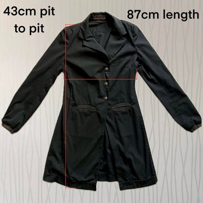 Y2K Cop Copine Asymmetrical Jacket – Deconstructed Utility Blazer