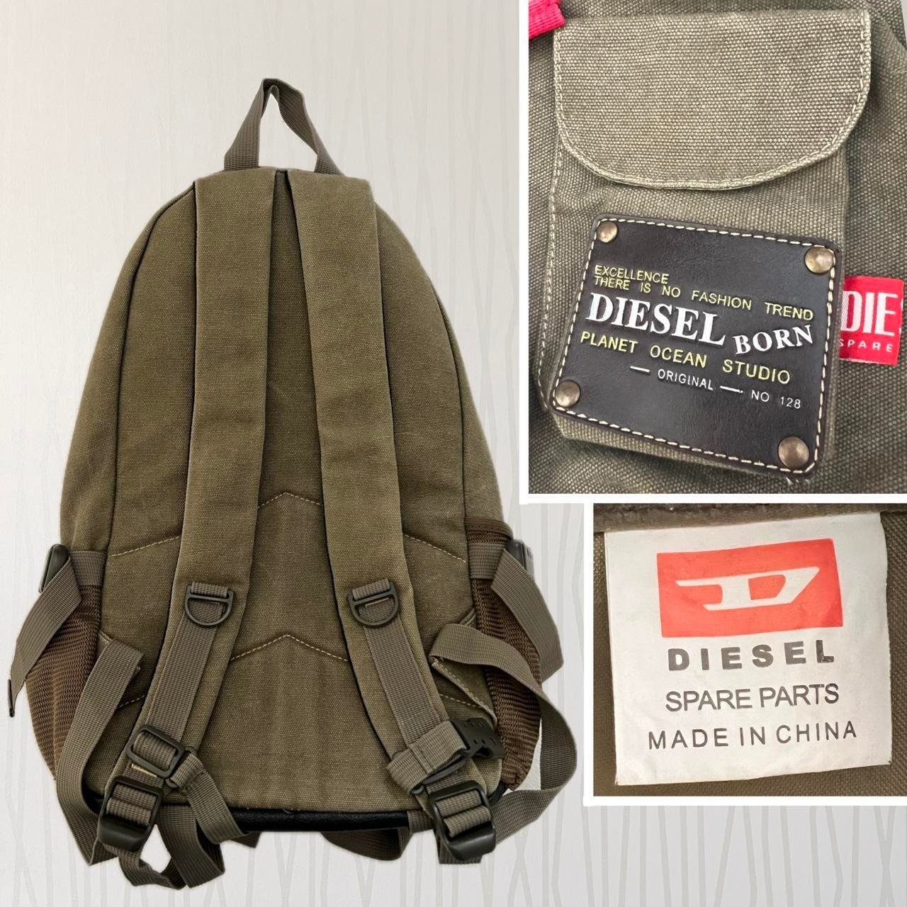 Vintage Diesel Bag Cargo Backpack Utility Techwear Canvas Backpack School Bag Work Bag Tactical Military Bag