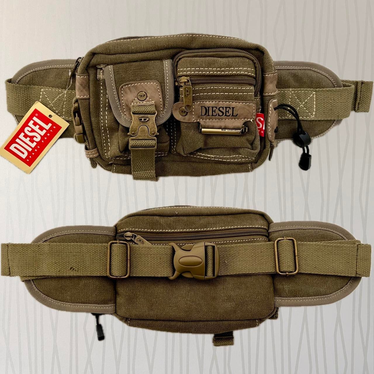 Vintage Diesel Bag Deadstock Utility Cargo Gorpcore Techwear Belt Bag Fannypack Waist Bag Bum Bag Festival Bag