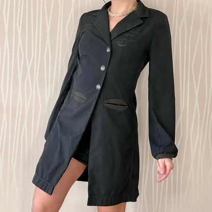 Y2K Cop Copine Asymmetrical Jacket – Deconstructed Utility Blazer
