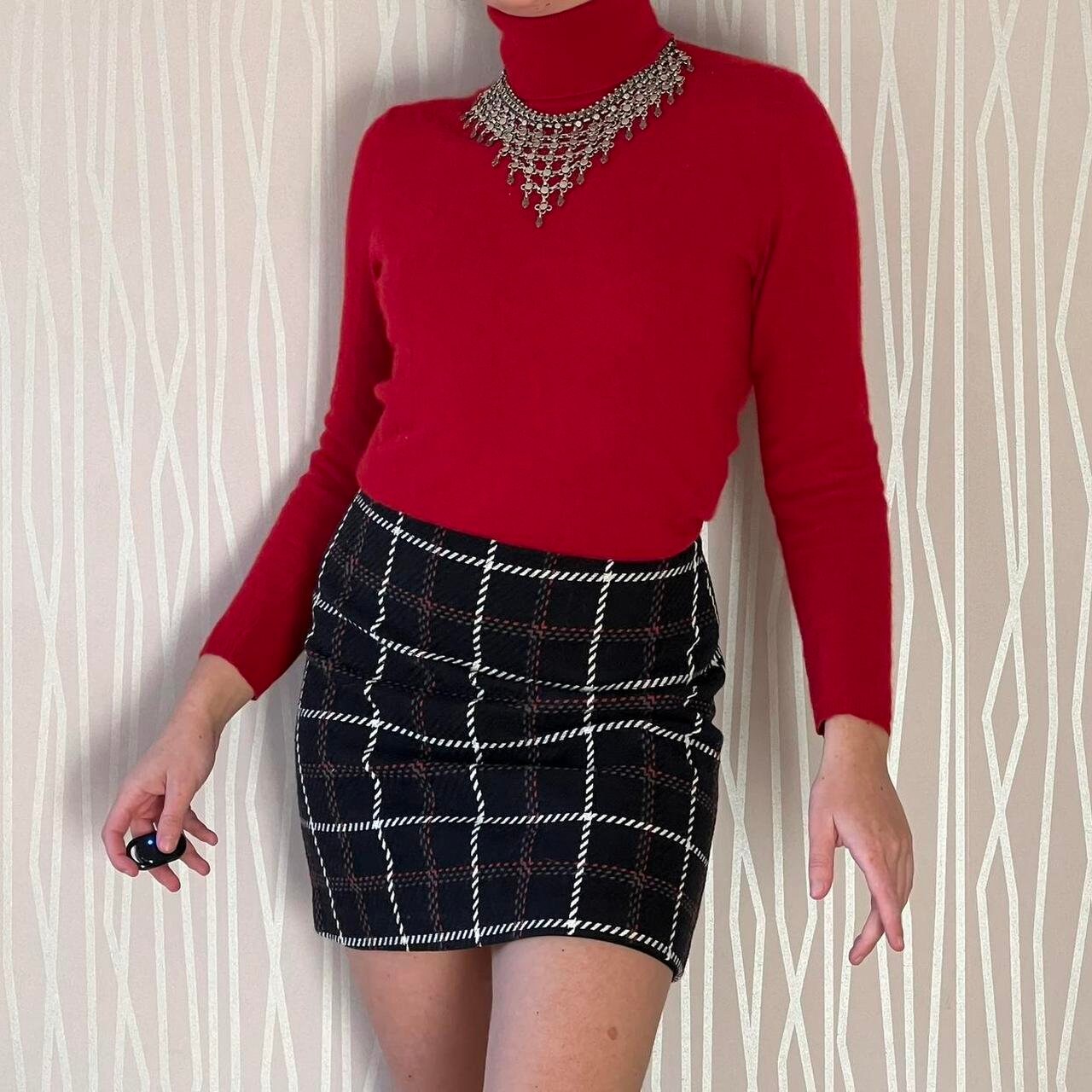 Cashmere Turtleneck Sweater Y2K Bloomingdale's Red 100% Cashmere Longsleeved Preppy Academia Sweater