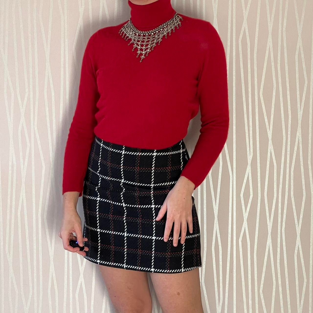 Cashmere Turtleneck Sweater Y2K Bloomingdale's Red 100% Cashmere Longsleeved Preppy Academia Sweater