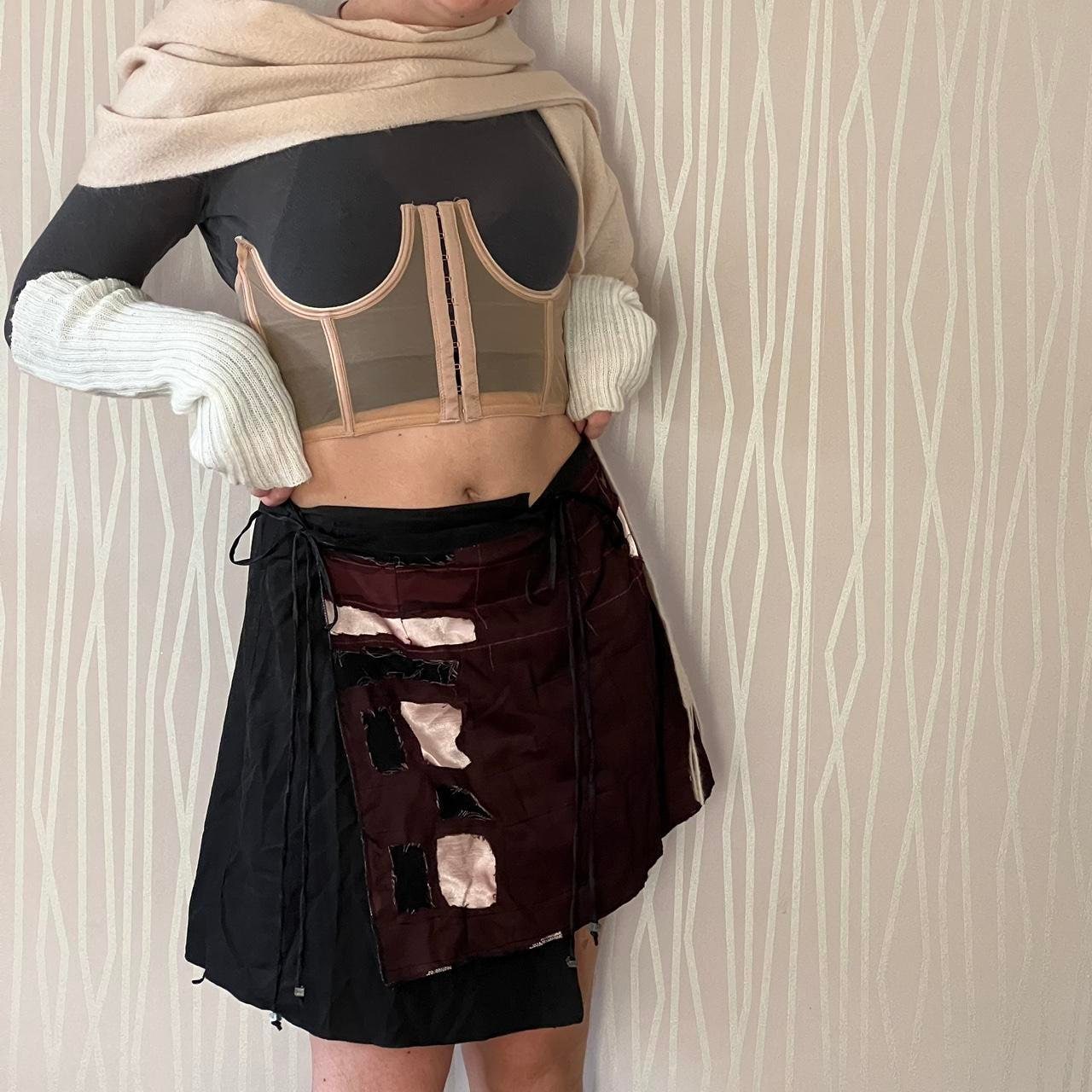 Biche De Bere Wrap Skirt Deconstructed Patchwork Whimsigoth Coquette Asymmetrical Y2K Skirt