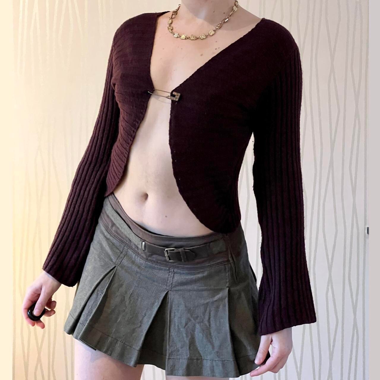 Knit Cardigan Whimsygoth Y2K Paper Clip Knit Bolero Coquette Knit Sleeves La Mode Est a Vous